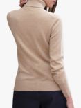 Pure Collection Cashmere Roll Neck Jumper, Camel