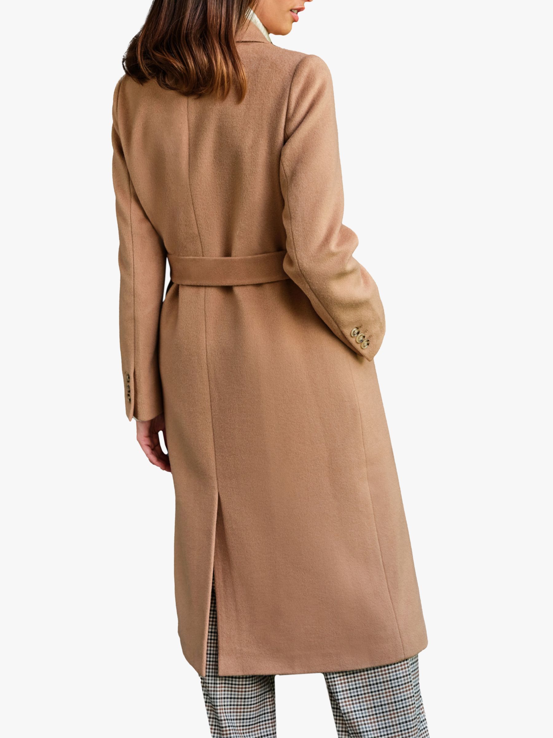 Buy Pure Collection Luxury Wool Wrap Coat, Camel Online at johnlewis.com