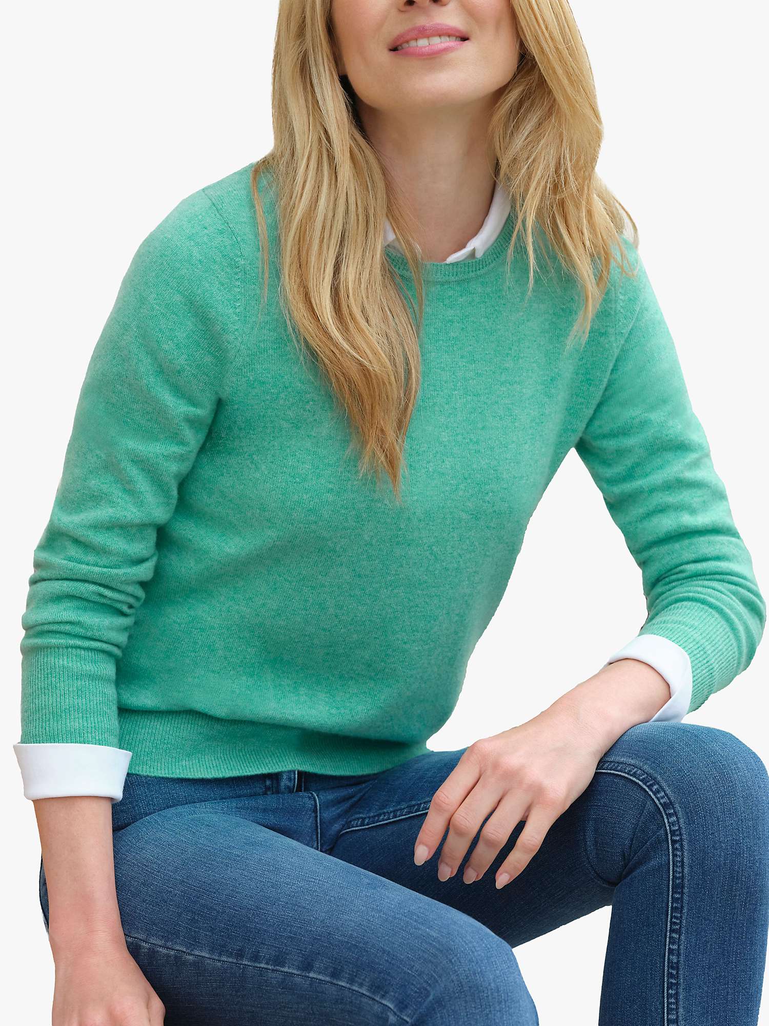 Buy Pure Collection Cashmere Crew Neck Jumper Online at johnlewis.com