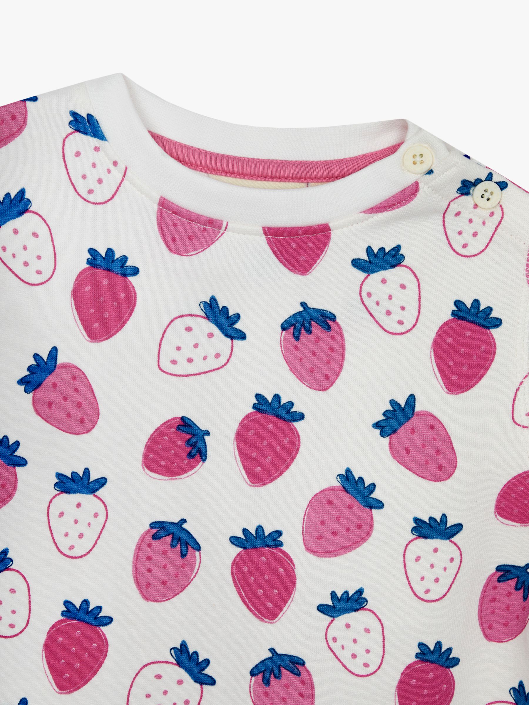Buy JoJo Maman Bébé Baby Strawberry Print Sweatshirt, Cream/Multi Online at johnlewis.com