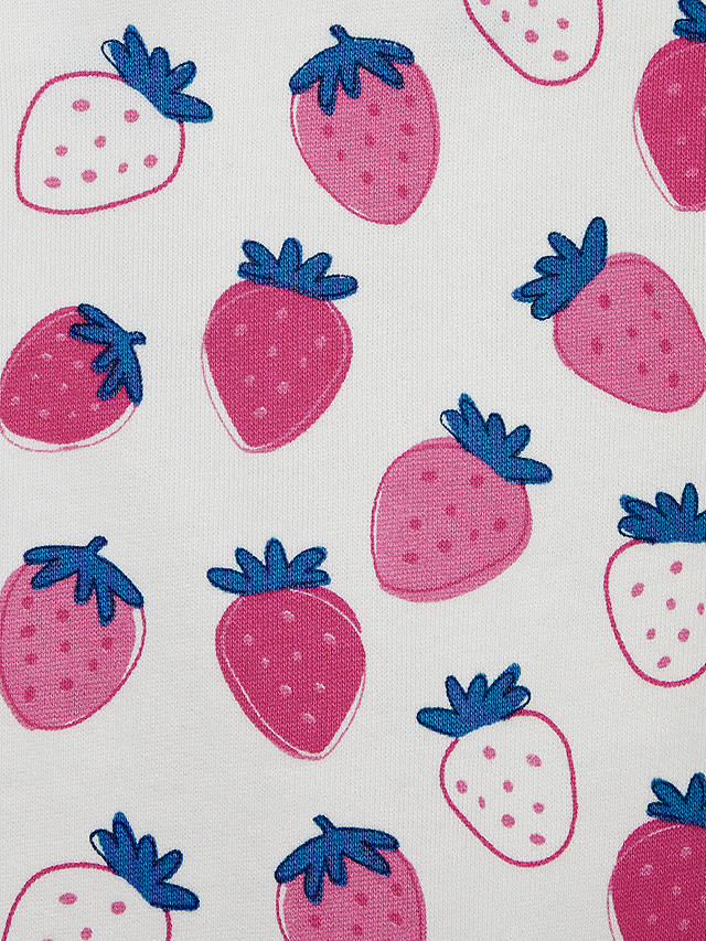 JoJo Maman Bébé Baby Strawberry Print Sweatshirt, Cream/Multi