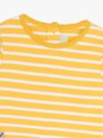 JoJo Maman Bébé Baby Duck Applique Stripe Top, Yellow, Yellow