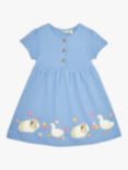 JoJo Maman Bébé Baby Guinea Pig & Duck Spot Dress, Denim, Denim