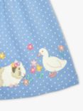 JoJo Maman Bébé Baby Guinea Pig & Duck Spot Dress, Denim, Denim