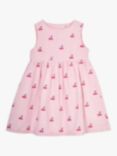 JoJo Maman Bébé Baby Cherry Stripe Seersucker Dress, Pink, Pink