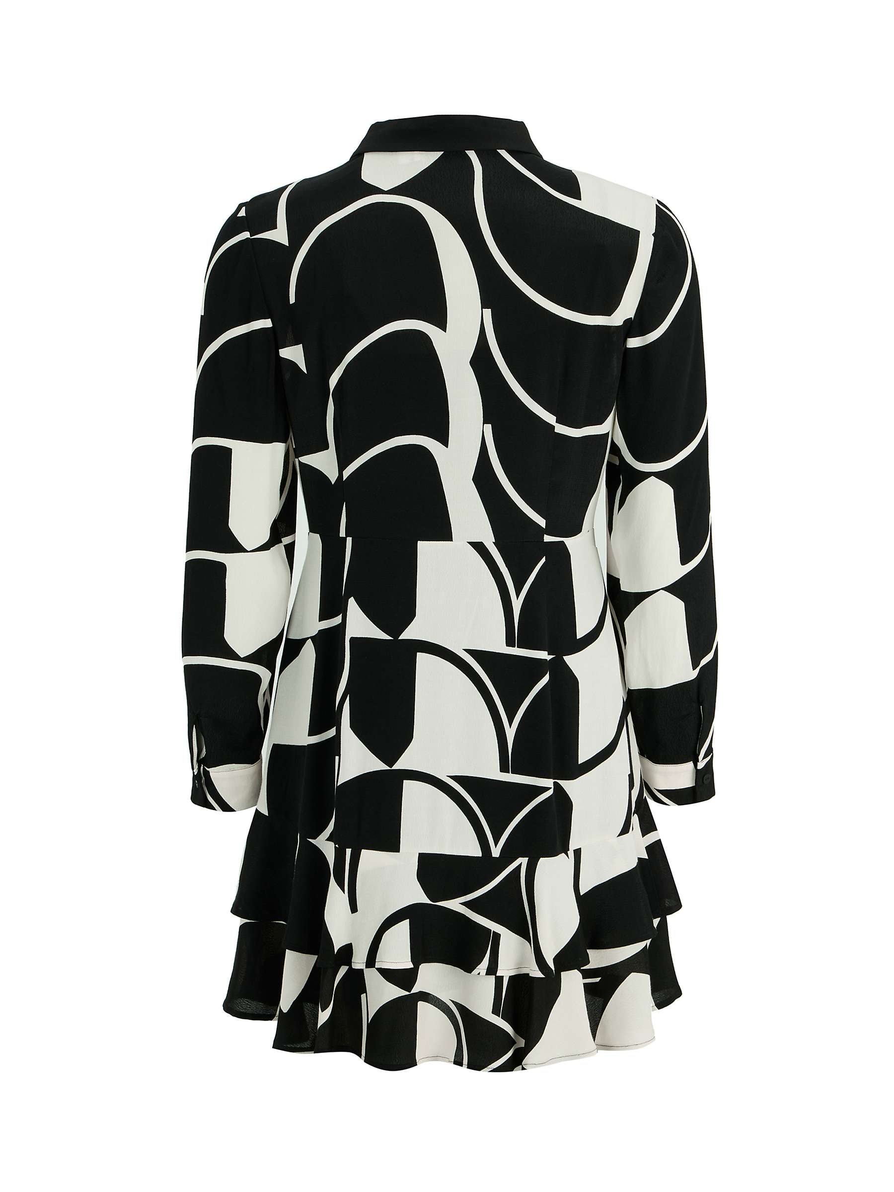 Buy Mint Velvet Geometric Print Shirt Mini Dress, Ivory/Black Online at johnlewis.com