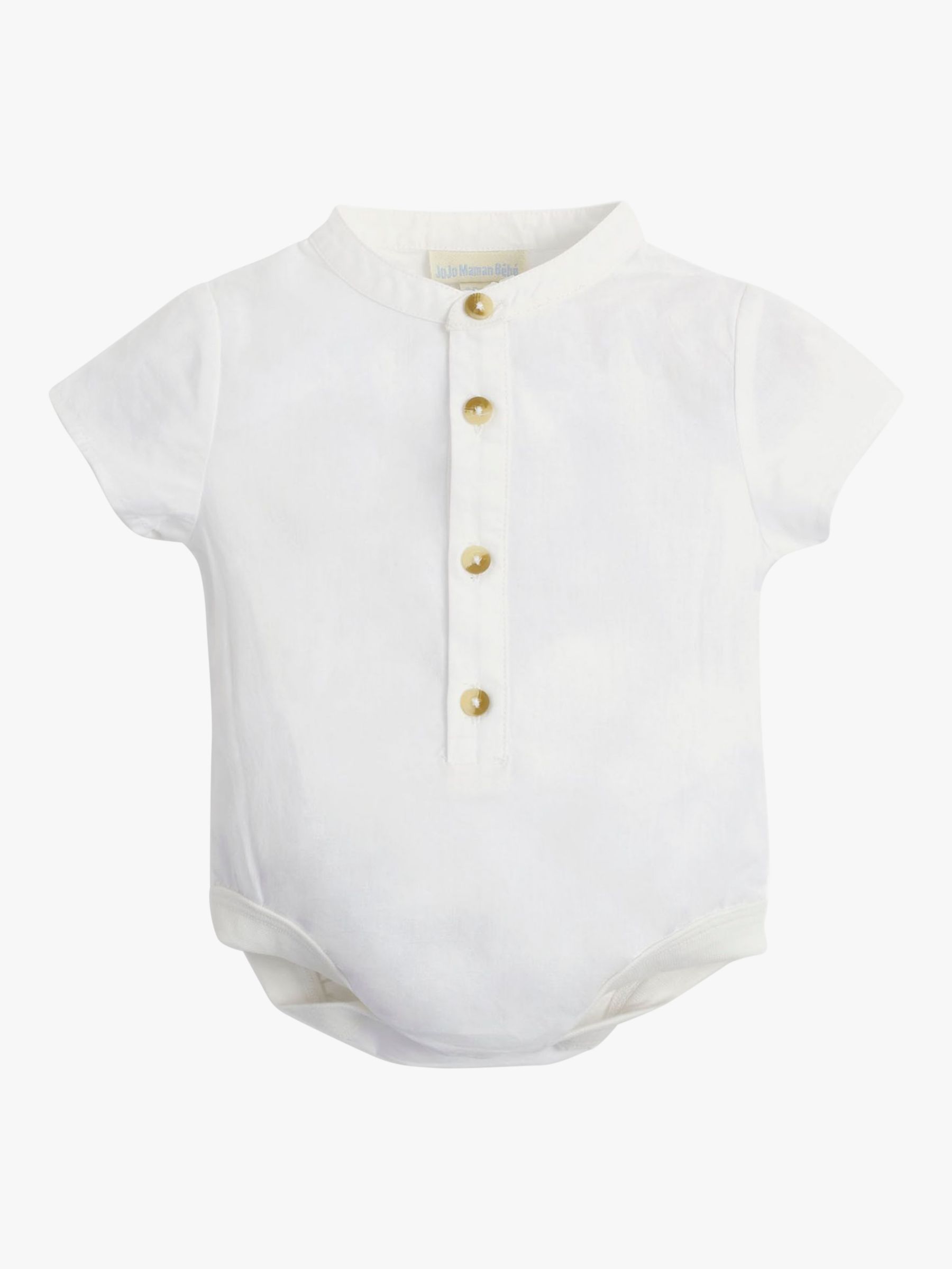 Buy JoJo Maman Bébé Baby Grandad Shirt & Shorts With Braces Set, Stone Online at johnlewis.com
