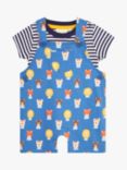 JoJo Maman Bébé Baby Safari T-Shirt and Dungarees Set, Denim