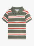 JoJo Maman Bébé Baby Stripe Polo Shirt, Khaki