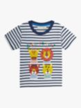 JoJo Maman Bébé Baby Born To Roar T-Shirt, Navy/Multi