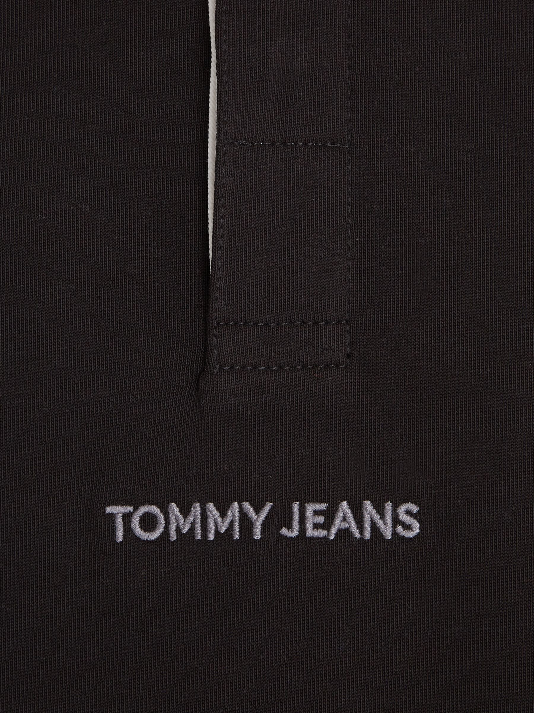 Tommy Jeans Classic Long Sleeve Rugby Top, Black, L