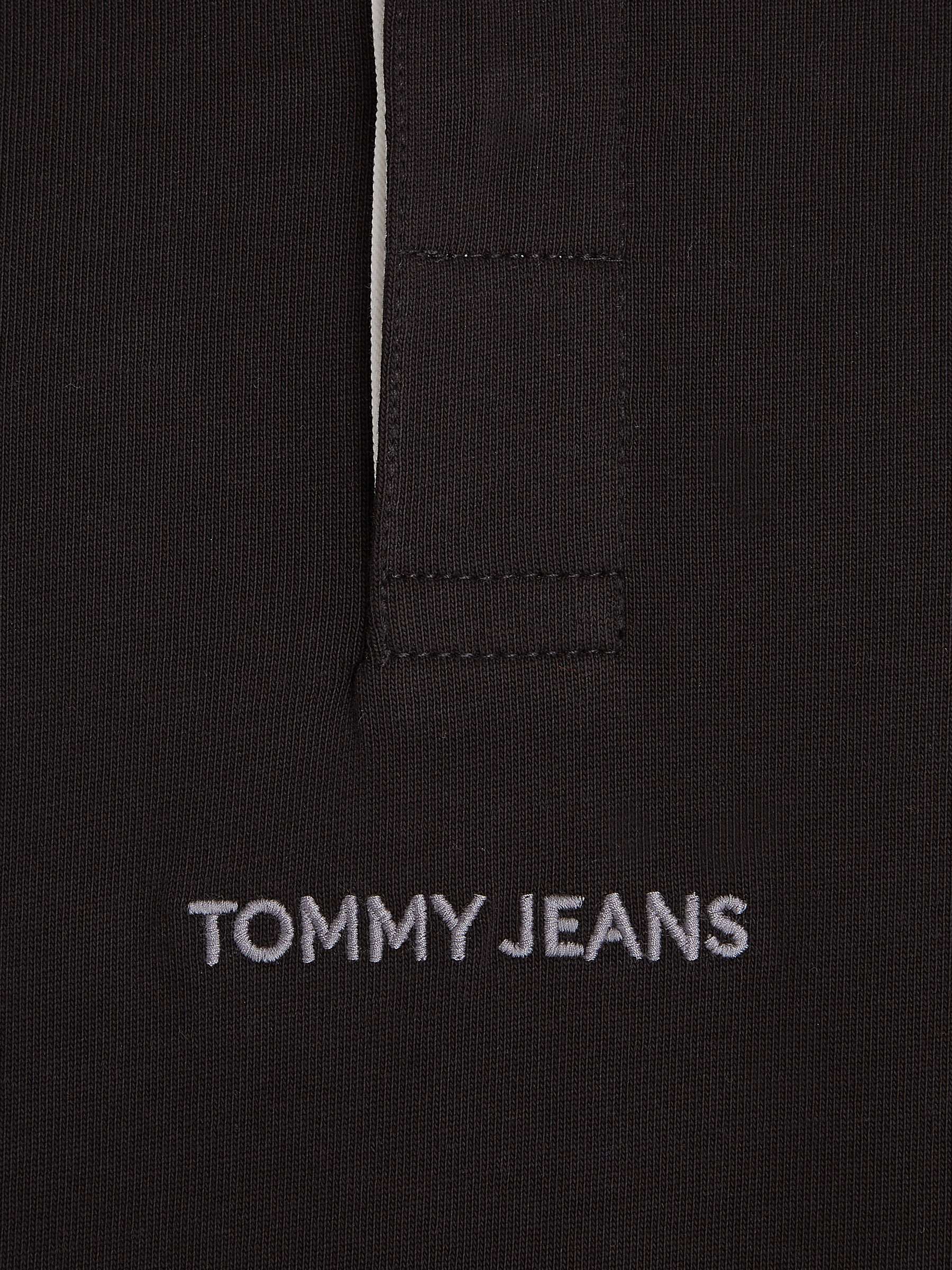 Buy Tommy Jeans Classic Long Sleeve Rugby Top, Black Online at johnlewis.com