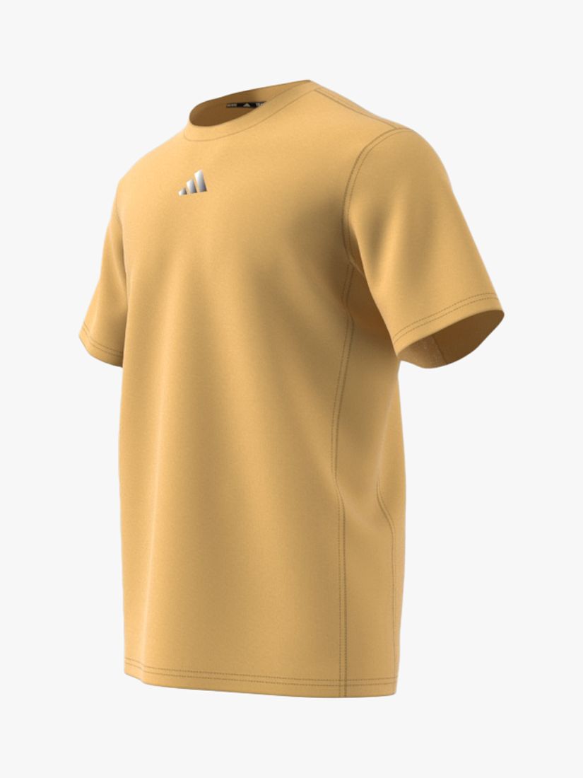 adidas HIIT Workout 3-Stripes T-Shirt, Oat, M