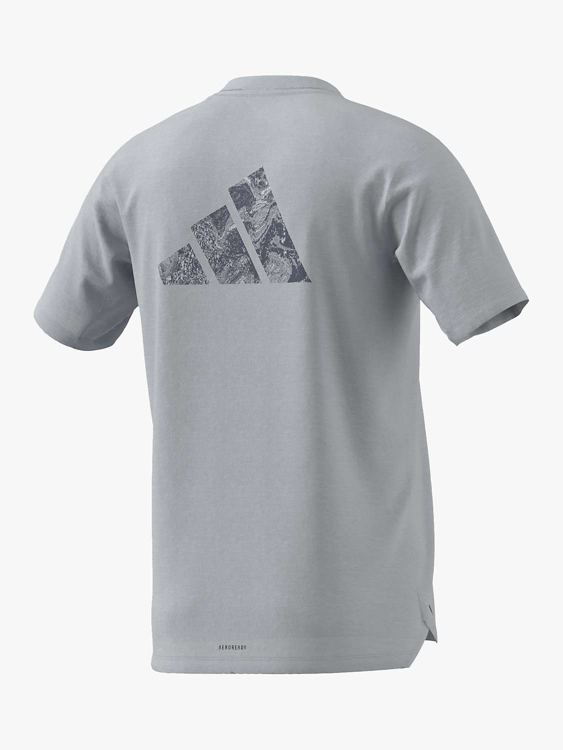 Buy adidas Workout Logo T-Shirt, Halo Blue/Black Online at johnlewis.com