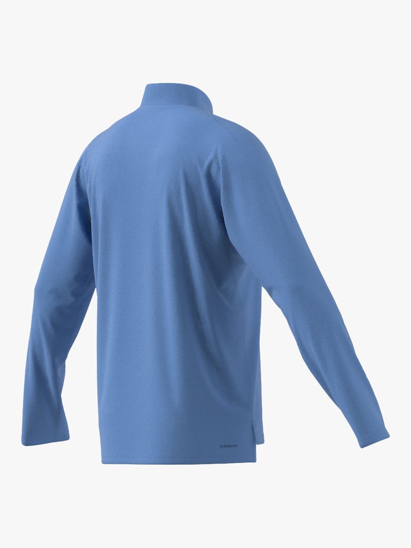 adidas Train Essentials Training 1/4 Zip Long Sleeve Top, Blue Burst, S