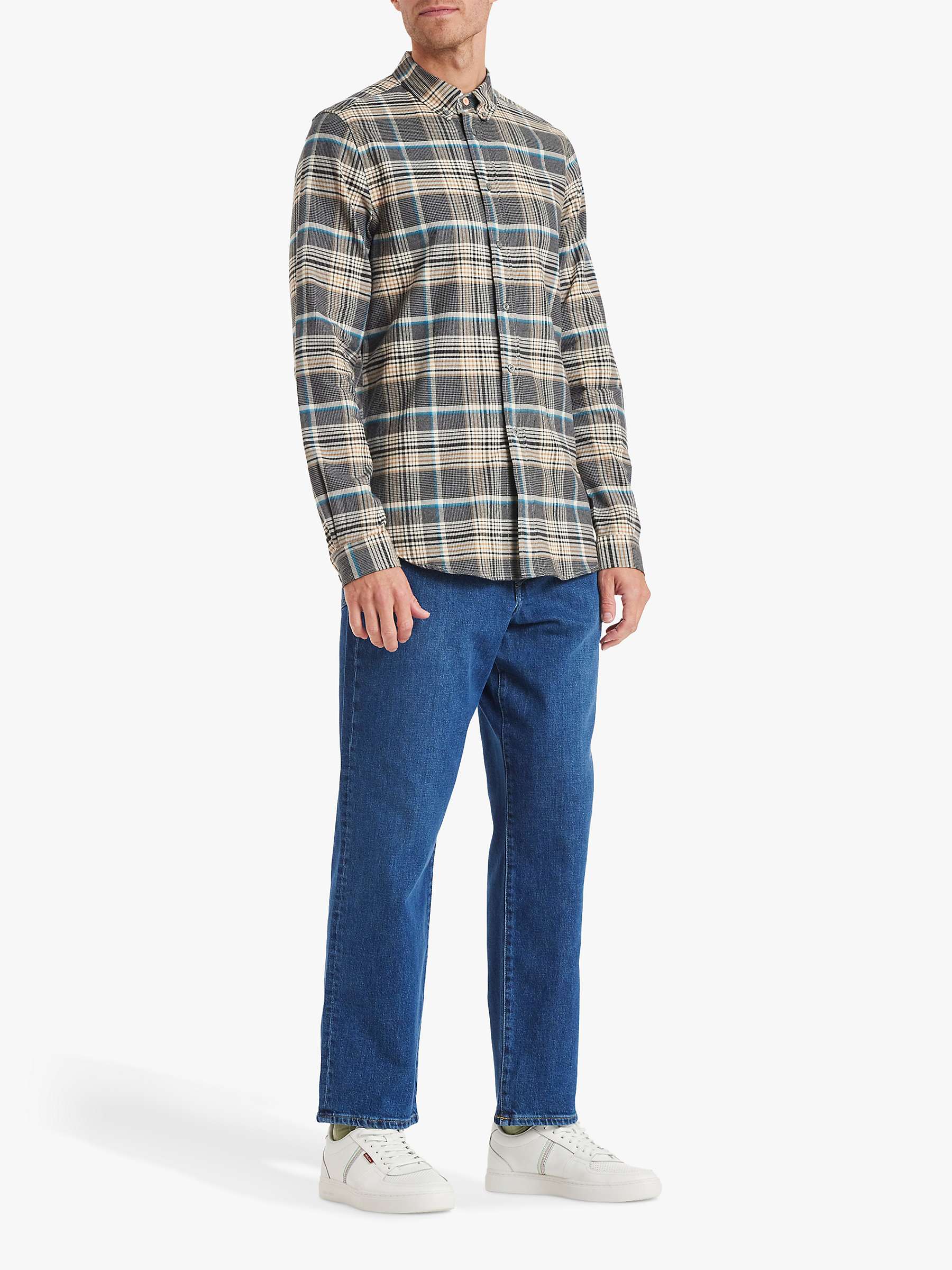 Buy Paul Smith Plaid Print Tailored Fit Shirt, Grey/Multi Online at johnlewis.com