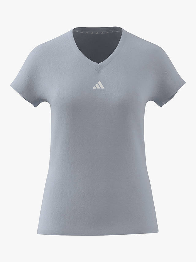 adidas AEROREADY Train Essentials V-Neck T-Shirt, Halo Blue