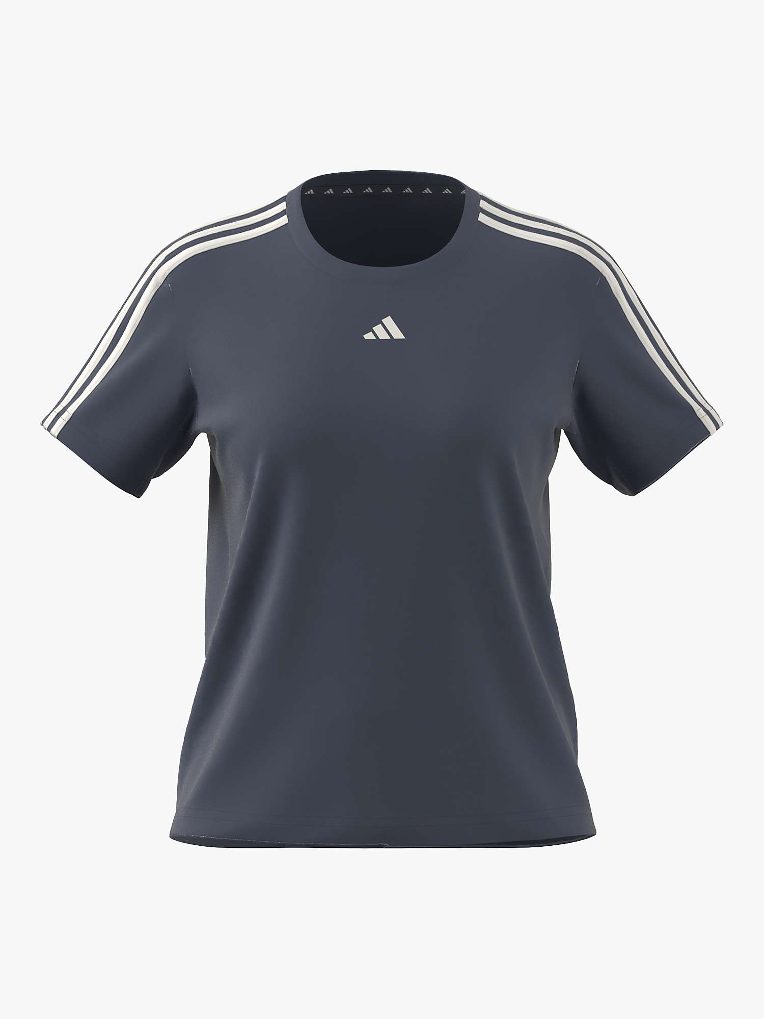 Buy adidas Aeroready Train Essential T-Shirt, Blue/White Online at johnlewis.com