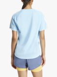 adidas Own The Run 3 Stripes T-Shirt, Blue/White