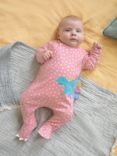JoJo Maman Bébé Baby Dino Sleepsuit, Pink