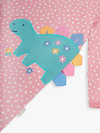 JoJo Maman Bébé Baby Dino Sleepsuit, Pink