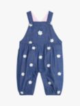 JoJo Maman Bébé Baby Embroidered Daisy Dungarees, Chambray