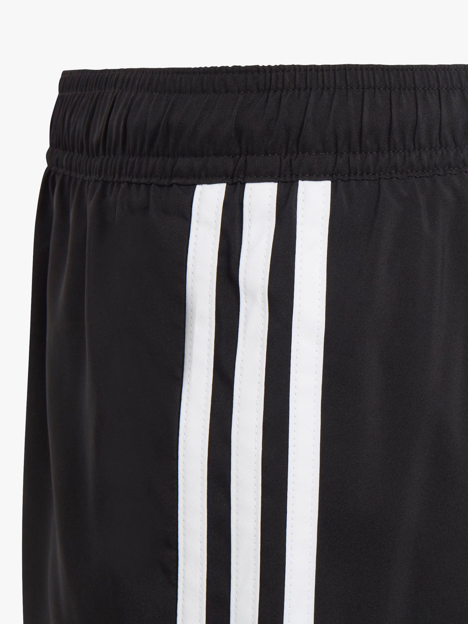adidas Kids' INFINITEX® FITNESS 3-Stripes Swim Shorts, Black/White, 13-14 years
