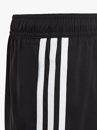 adidas Kids' INFINITEX® FITNESS 3-Stripes Swim Shorts, Black/White