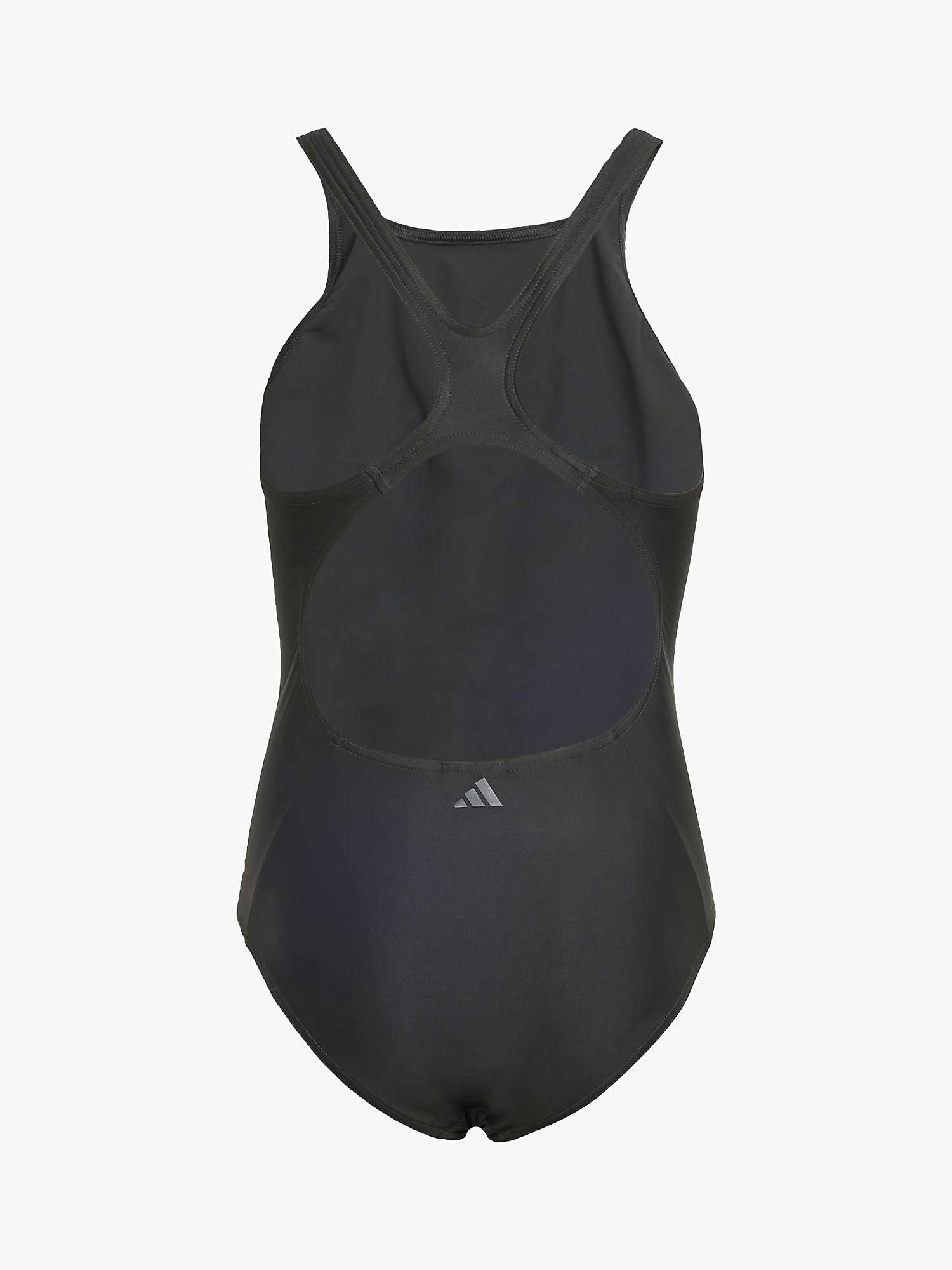 Buy adidas Kids' Big Bars Logo Swimsuit, Black Online at johnlewis.com