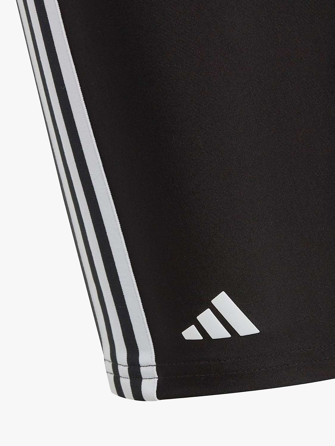 Buy adidas Kids' Classic 3 Stripes Swim Jammer, Black/White Online at johnlewis.com