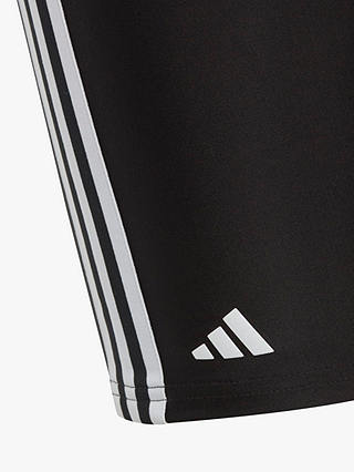 adidas Kids' Classic 3 Stripes Swim Jammer, Black/White