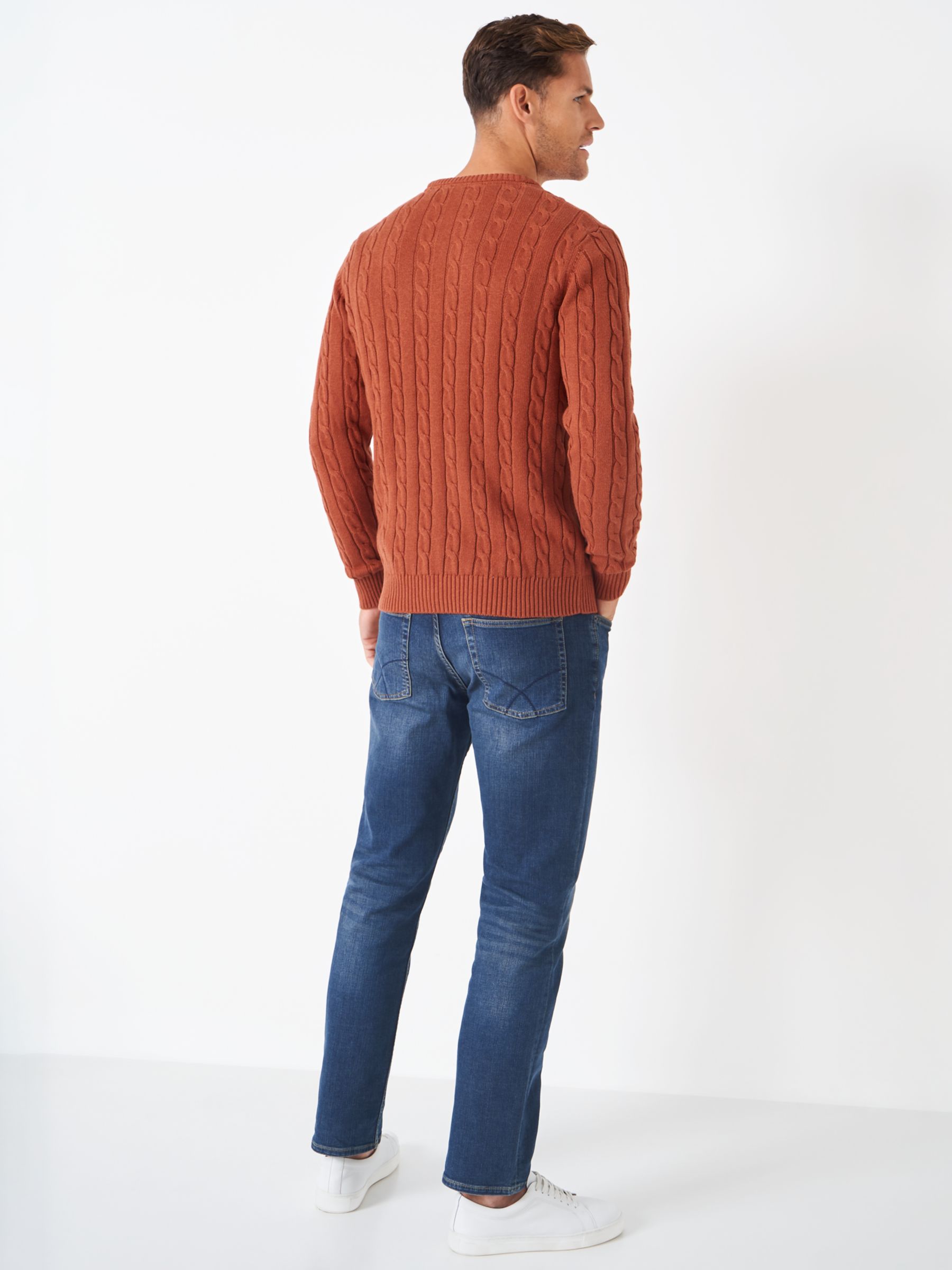 Buy Crew Clothing Oarsman Organic Cable Crew Jumper Online at johnlewis.com