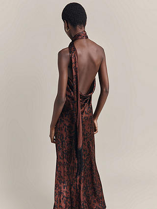 Ghost Florence Animal Print Midi Dress, Multi at John Lewis & Partners