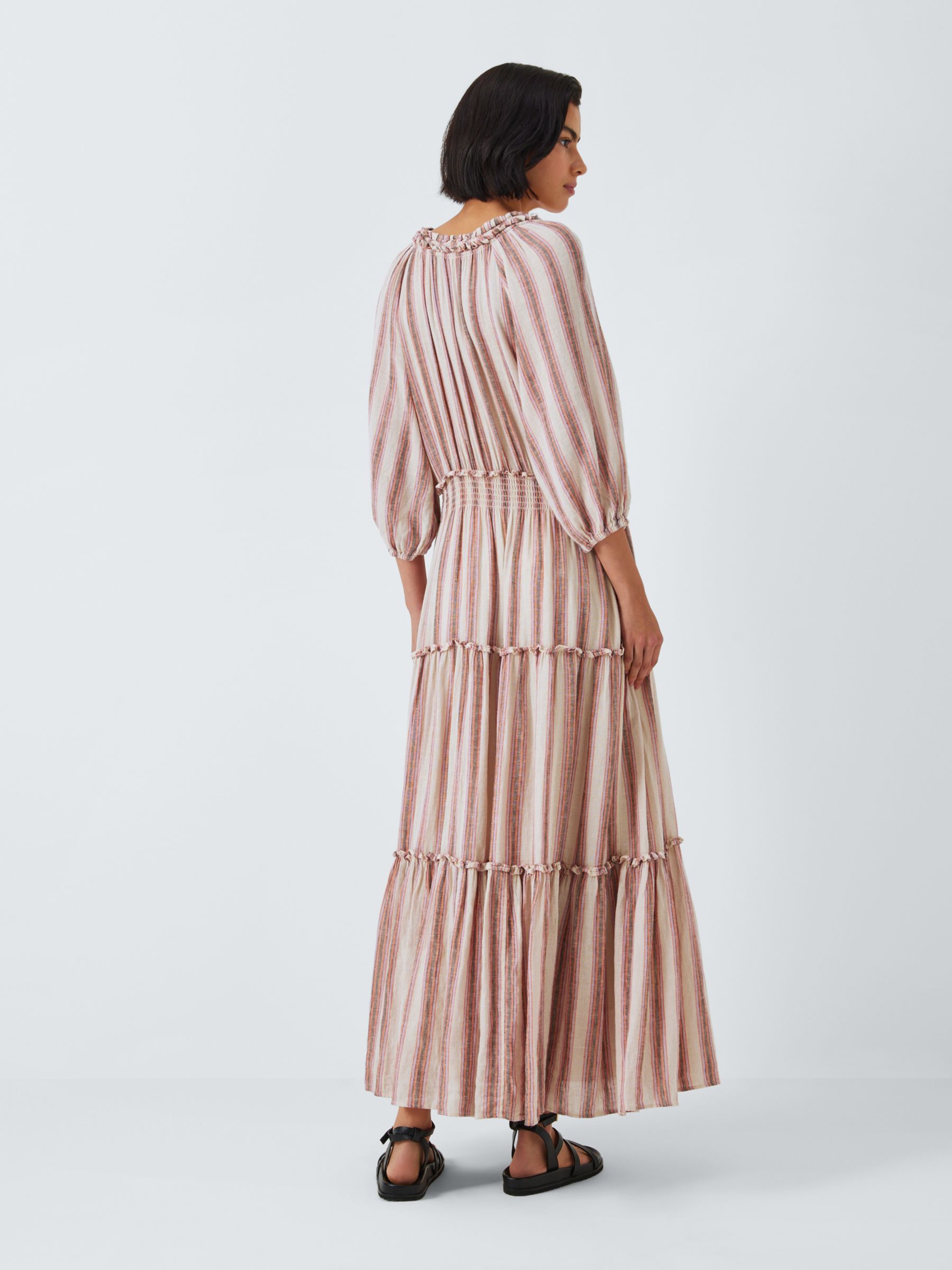 Rails Caterine Linen Blend Tiered Maxi Dress, Camino, XS