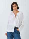 Rails Frances Linen Blend Blouse, White, White