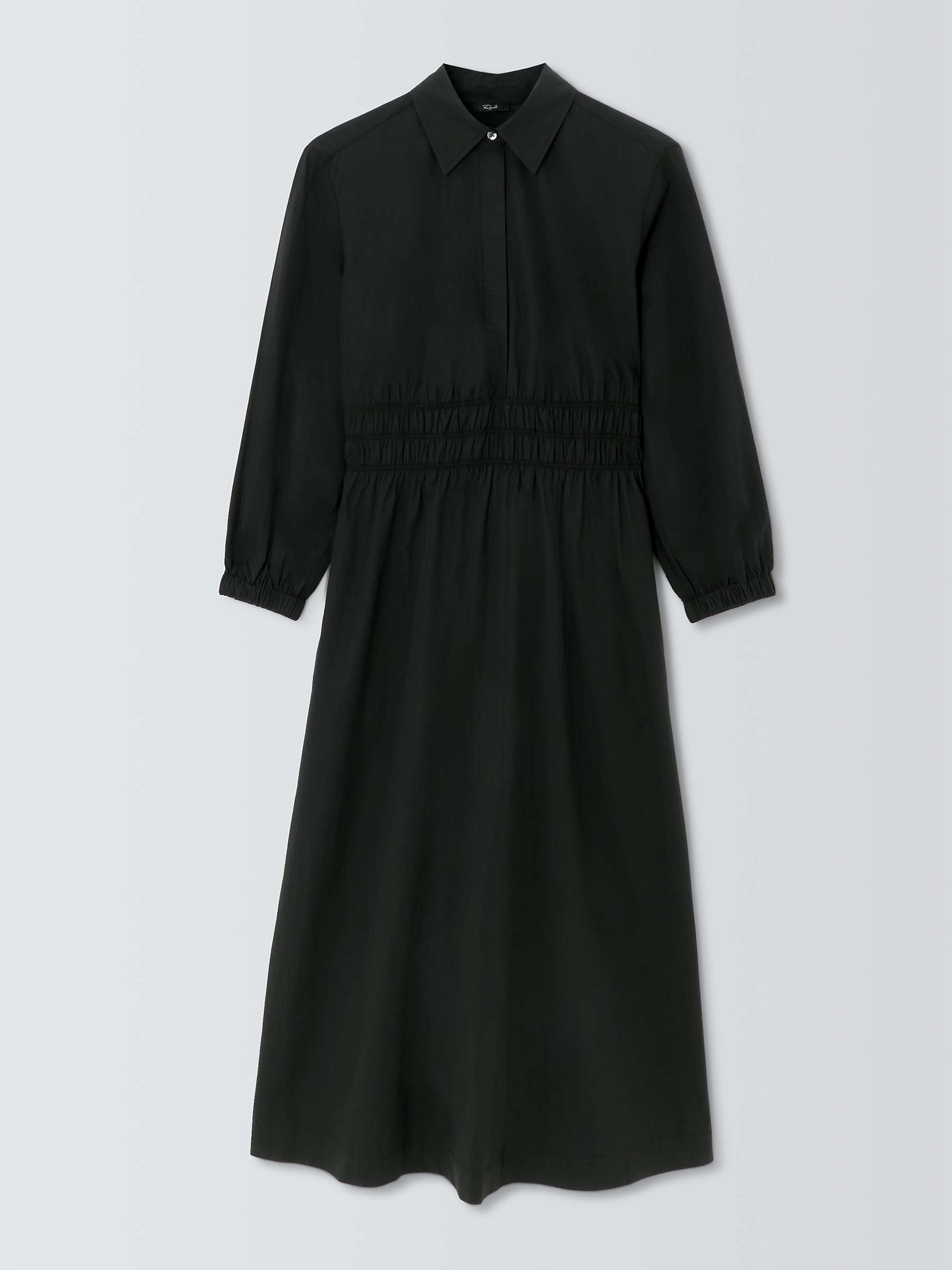 Buy Rails Fraya Midi Shirt Dress, Black Online at johnlewis.com