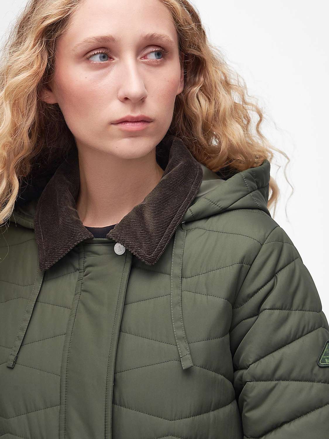 Buy Barbour Oakfield Quilted Coat, Brown Chocolate Online at johnlewis.com
