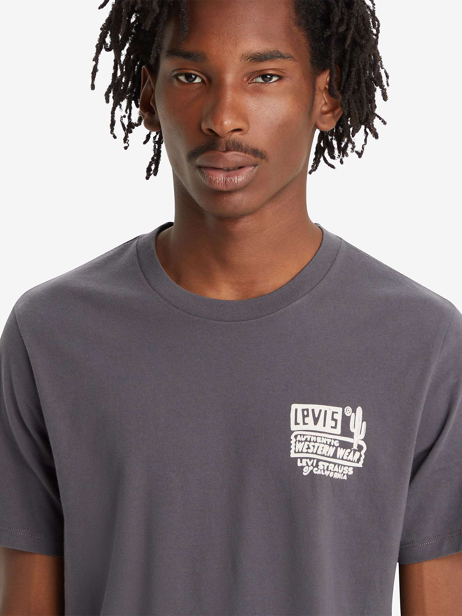 Buy Levi's Graphic Crewneck T-Shirt, Space Cowboy Ash Online at johnlewis.com