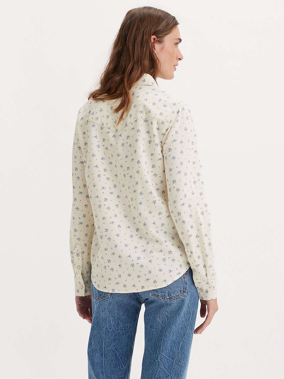 Buy Levi's Iconic Western Dolly Floral Shirt, Sun Cream Online at johnlewis.com