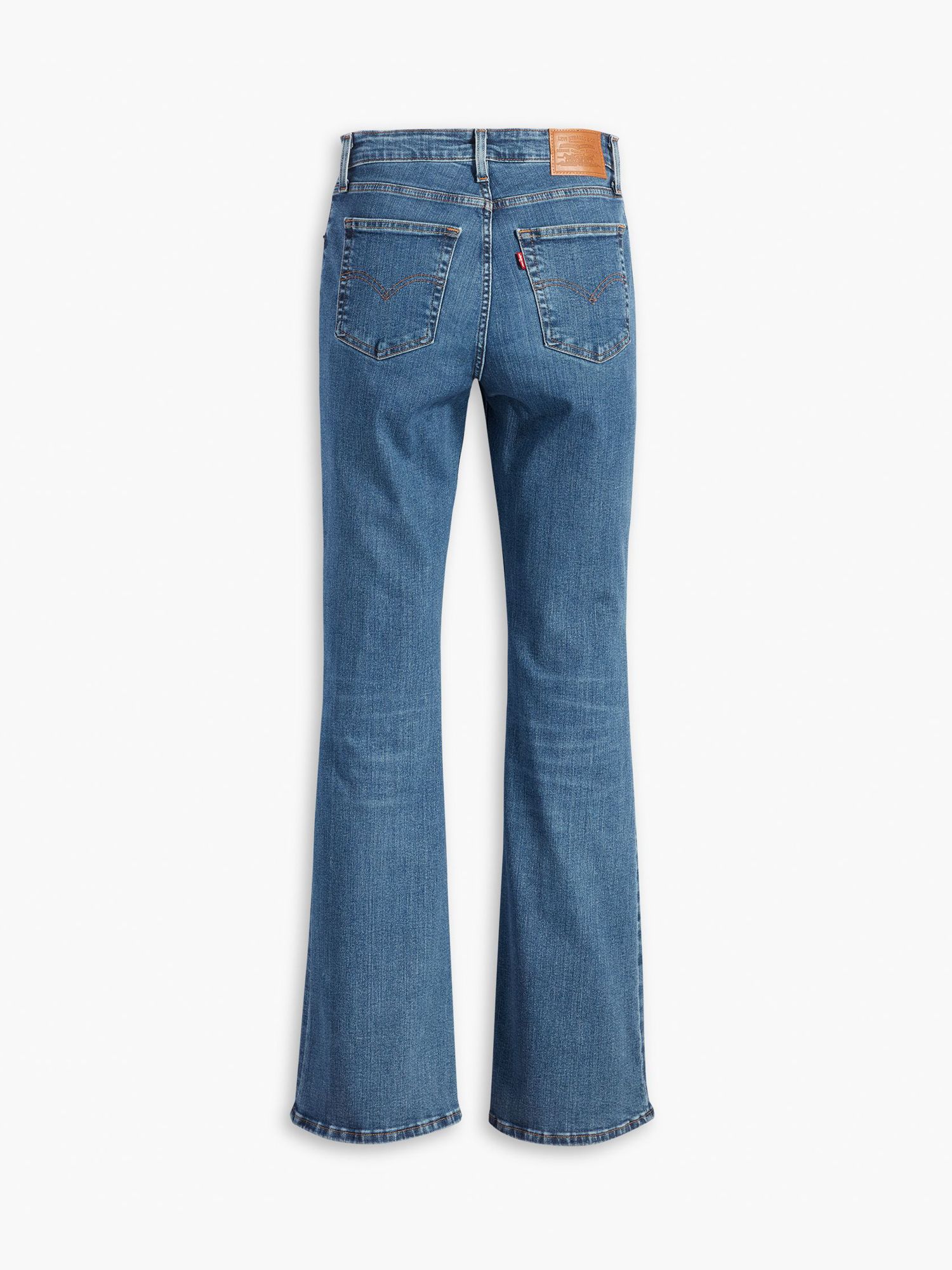 Levi's 726 High Rise Flared Jeans, Blue Wave Mid at John Lewis & Partners