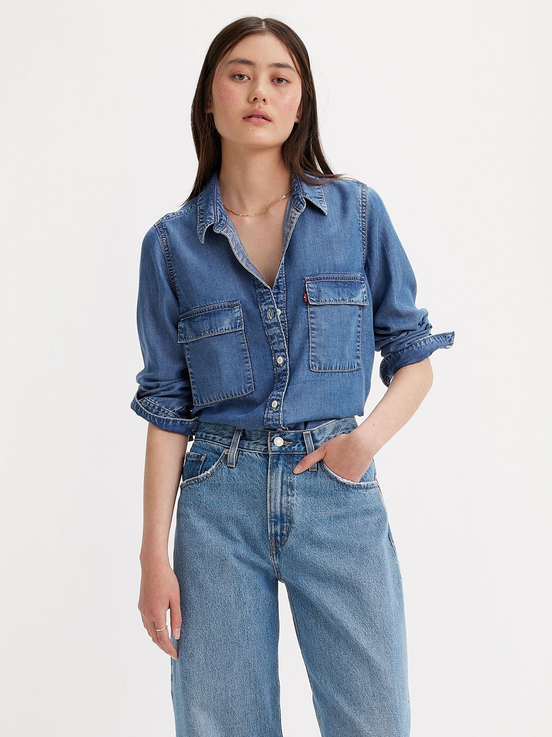 Levi's Doreen Utility Denim Shirt, In Patches