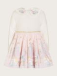 Monsoon Baby Fairy Castle Dress, Pink/Multi