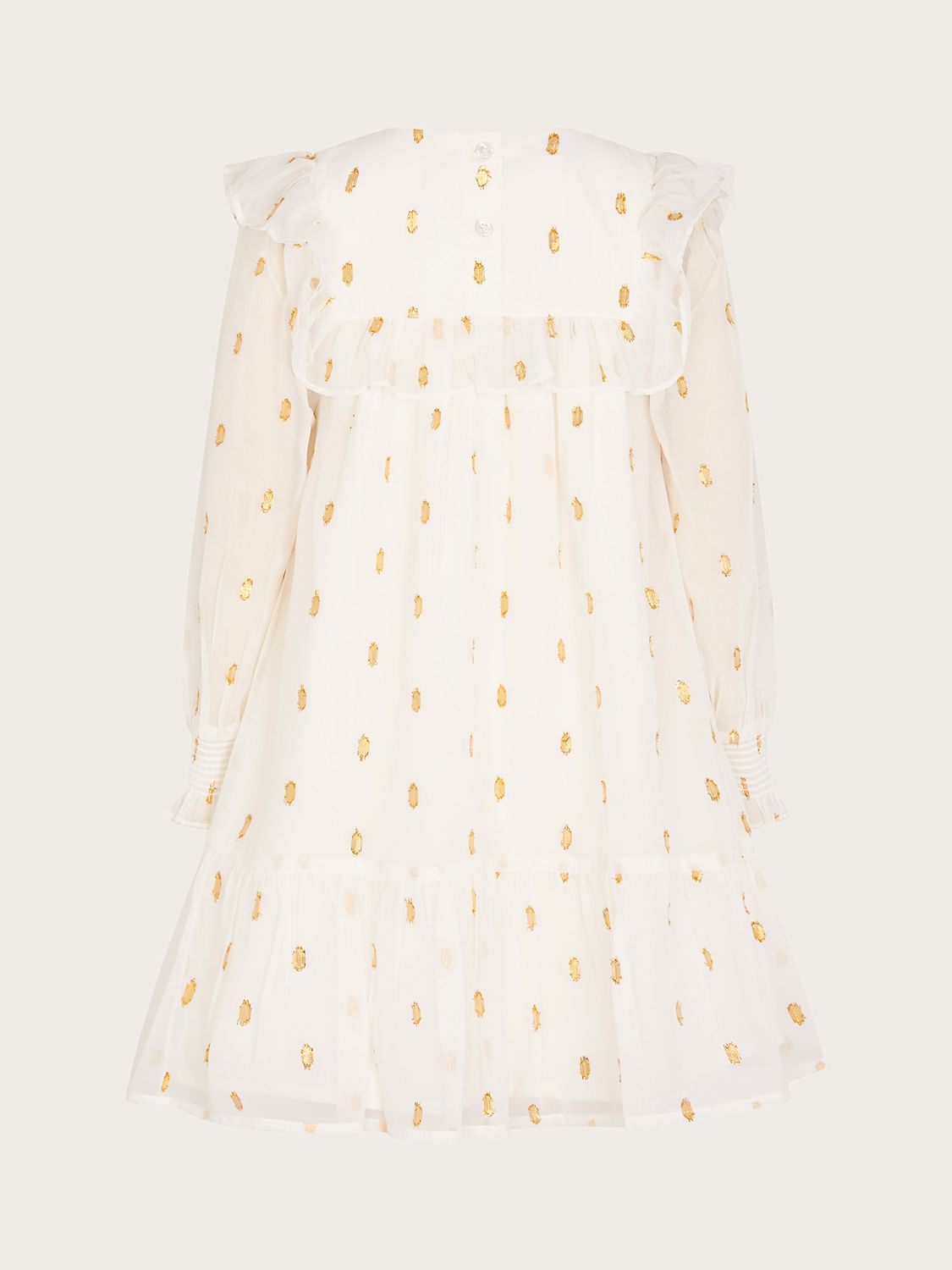 Buy Monsoon Kids' Dobby Sparkle Party Dress, Ivory Online at johnlewis.com