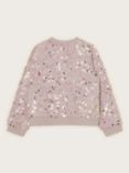 Monsoon Kids' All Over Sequin Bomber Jacket, Lilac