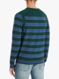 Paul Smith Crew Neck Stripe Merino Wool Jumper, Green/Multi, Green/Multi
