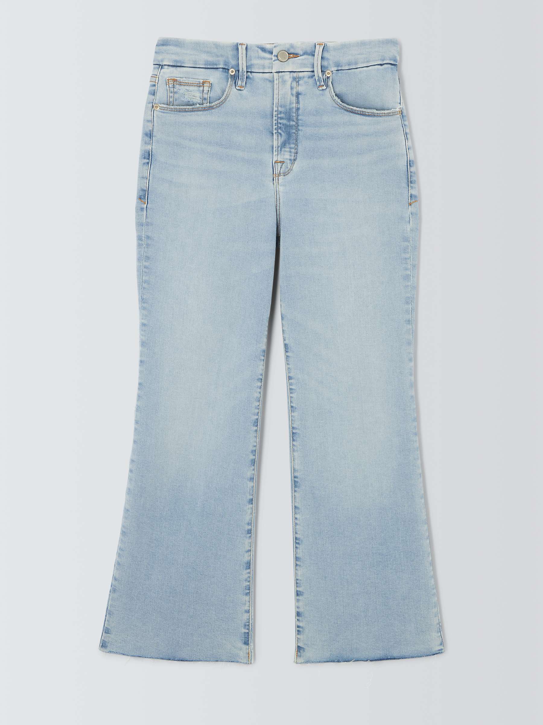 Buy Good American Crop Mini Bootcut Jeans, Indigo 715 Online at johnlewis.com