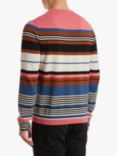 Paul Smith Organic Cotton Crew Neck Jumper, Pink/Multi, Pink/Multi