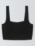 Good American Scrunchie Crop Top, Black