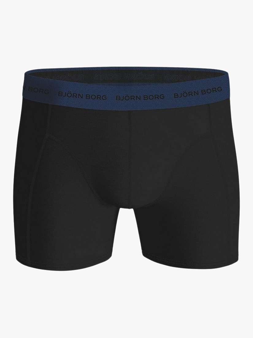 Buy Björn Borg Cotton Stretch Boxers, Pack of 3, Navy/Black/Yellow Online at johnlewis.com