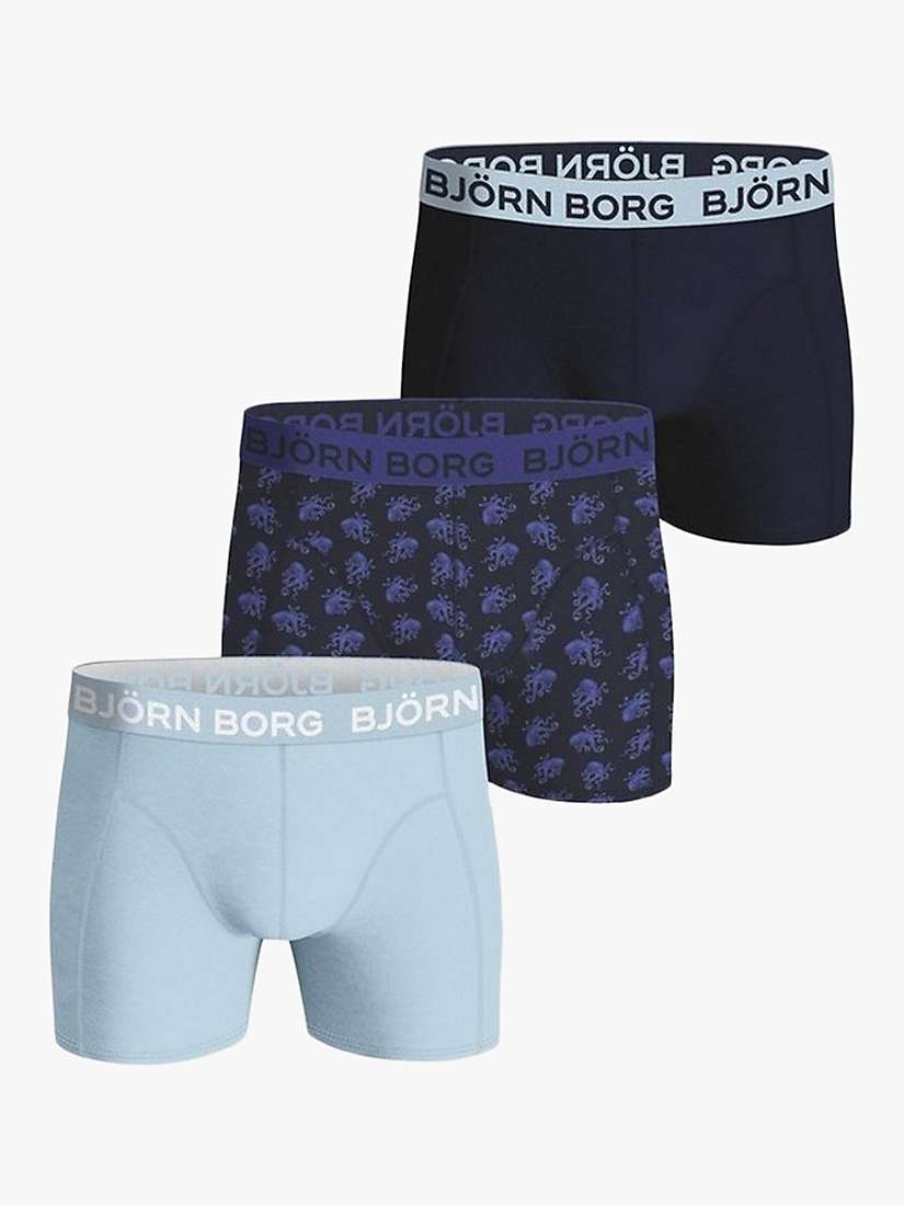 Buy Björn Borg Cotton Stretch Boxer Briefs, Pack of 3, Multi Online at johnlewis.com